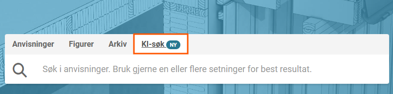 skjermdump av KI-søket på byggforsk.no